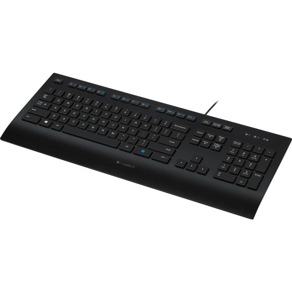 Vue 2 Logitech CORDED KEYBOARD K280E PRO — clavier AZERTY confortable