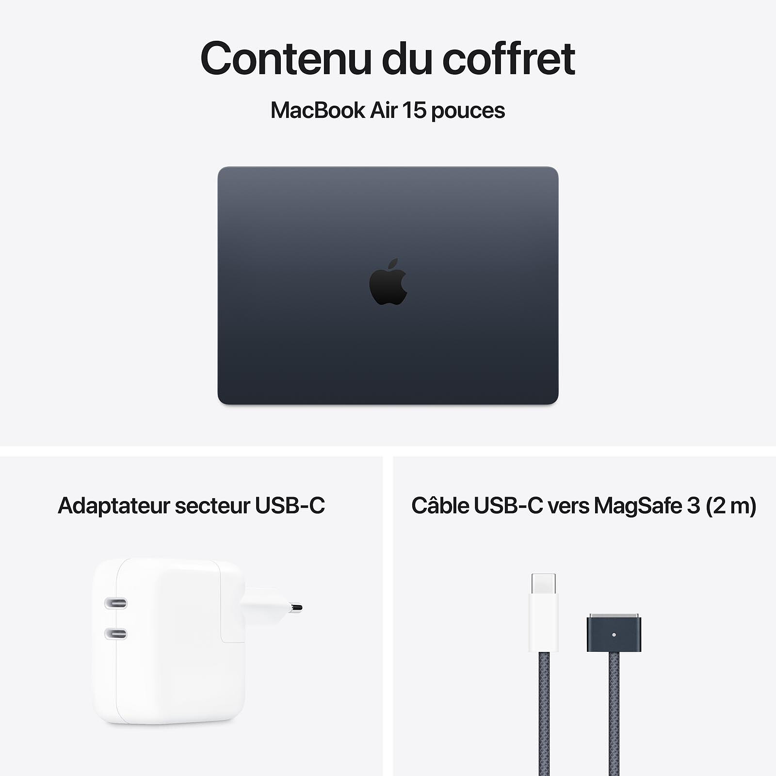 Vue 3 Apple MacBook Air — 15,3″ — portable professionnel