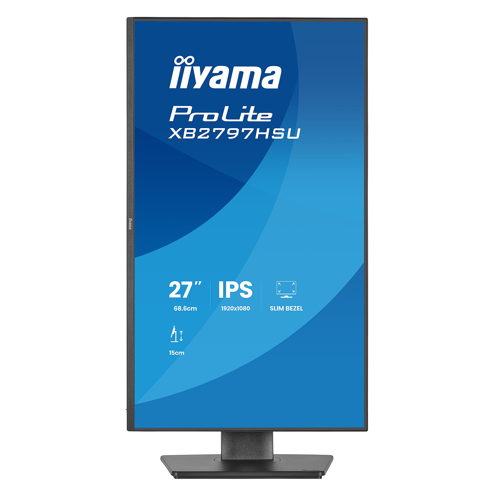 Vue 2 Iiyama XB2797HSU-B1 — écran 27″ confortable